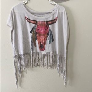 Tassled crop top